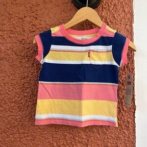 NWT Levi's Striped Baby Girl Shirt- Size 6-9 months
